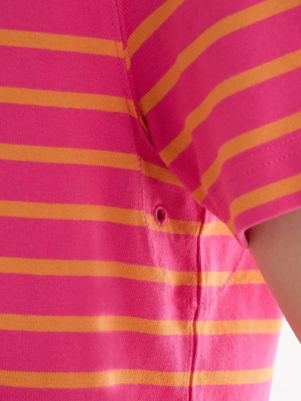 NWT J. Crew Mens Size Large Pink Gold Short Sleeve Rugby Shirt in Stripe NEW